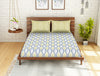 Ornate Light Grey 100% Cotton Double Bedsheet - Atrium Plus Kitting By Spaces