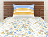 Floral Windsurfer - Light Blue 100% Cotton Single Bedsheet - Atrium Ecom By Spaces