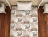 Floral Grey 100% Cotton Single Bedsheet - Atrium Ecom By Spaces