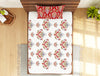 Ornate Poppy Red - Red 100% Cotton Single Bedsheet - Atrium Ecom By Spaces