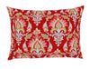 Ornate Poppy Red - Red 100% Cotton Single Bedsheet - Atrium Ecom By Spaces