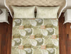 Floral Beige 100% Cotton Queen Fitted Sheet - Atrium Ecom By Spaces