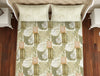 Floral Beige 100% Cotton Double Bedsheet - Atrium Ecom By Spaces