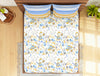 Floral Windsurfer - Light Blue 100% Cotton Double Bedsheet - Atrium Ecom By Spaces