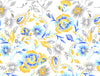Floral Windsurfer - Light Blue 100% Cotton Double Bedsheet - Atrium Ecom By Spaces