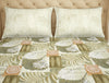 Floral Beige 100% Cotton Double Bedsheet - Atrium By Spaces