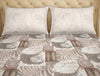 Floral Grey 100% Cotton Double Bedsheet - Atrium Ecom By Spaces