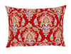 Ornate Poppy Red - Red 100% Cotton Double Bedsheet - Atrium Ecom By Spaces