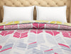 Geometric Pink 100% Cotton Shell Double Quilt - Atrium Plus By Spaces