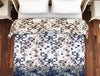 Abstract Blue 100% Cotton Shell Double Quilt - Atrium Plus By Spaces