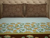 Floral Sea Green - Green 100% Cotton Double Bedsheet - Atrium Plus Ecom By Spaces