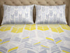 Geometric Yellow 100% Cotton Double Bedsheet - Atrium Plus Ecom By Spaces