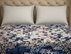 Abstract Blue 100% Cotton Double Bedsheet - Atrium Plus Ecom By Spaces