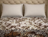 Abstract Brown 100% Cotton Double Bedsheet - Atrium Plus Ecom By Spaces