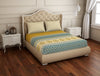 Ornate Mustard - Dark Yellow 100% Cotton Double Bedsheet - Atrium Plus Ecom By Spaces