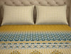 Ornate Mustard - Dark Yellow 100% Cotton Double Bedsheet - Atrium Plus Ecom By Spaces
