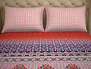 Ornate Red 100% Cotton Double Bedsheet - Atrium Plus Ecom By Spaces