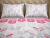 Geometric Pink 100% Cotton King Fitted Sheet - Atrium Plus Ecom By Spaces