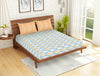 Ornate Light Blue 100% Cotton King Fitted Sheet - Atrium Plus Ecom By Spaces