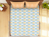 Ornate Light Blue 100% Cotton King Fitted Sheet - Atrium Plus Ecom By Spaces