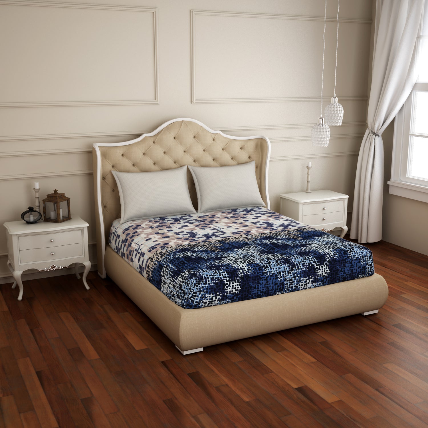 Fitted Bed Sheets Buy Fitted Bed Sheets Online in India Spaces India