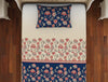 Floral Blue 100% Cotton Single Bedsheet - Atrium Plus Ecom By Spaces