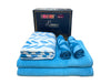 Blue/White 5 Piece 100% Cotton Bed And Bath Set - Evanna By Spaces