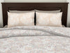 Ornate Nimbus Cloud - Light Grey Viscose Cotton Double Bedsheet - Reagalis By Spaces