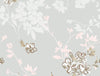 Floral Vaporous Grey - Light Grey 100% Cotton Single Bedsheet - Bonica By Spaces