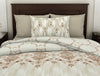 Ornate Fog - Light Taupe 100% Cotton Single Bedsheet - Reagalis By Spaces