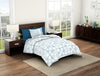 Geometric Blue Indigo 100% Cotton Single Bedsheet - Geostance By Spaces