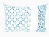 Geometric Blue Indigo 100% Cotton Single Bedsheet - Geostance By Spaces