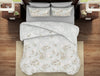Floral Vaporous Grey - Light Grey 100% Cotton Double Bedsheet - Bonica By Spaces