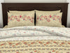 Ornate Alabaster Gleam - Beige 100% Cotton Double Bedsheet - Reagalis By Spaces