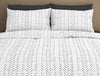 Geometric Anthracite - Dark Grey 100% Cotton Large Bedsheet - Maya By Spaces