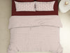 Geometric Fired Brick - Dark Brown 100% Cotton Large Bedsheet - Maya By Spaces