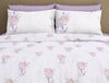 Floral Lupine - Light Violet 100% Cotton Large Bedsheet - Spring Ode By Spaces